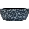 Image de vidaXL - Opzetwasbak - rond -  41x14 - cm - keramiek - zwart - en - blauw
