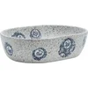 Image de vidaXL - Opzetwasbak - ovaal - 47x33x13 - cm - keramiek - grijs - en - blauw