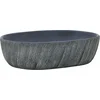 Image de vidaXL - Opzetwasbak - ovaal - 47x33x13 - cm - keramiek - zwart - en - grijs