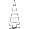 Image de vidaXL - Kerstdecoratie - kerstboom - 125 - cm - metaal - zwart
