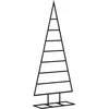 Image de vidaXL - Kerstdecoratie - kerstboom - 125 - cm - metaal - zwart