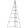 Image de vidaXL - Kerstdecoratie - kerstboom - 140 - cm - metaal - zwart