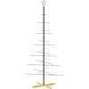 Image de vidaXL - Kerstdecoratie - kerstboom - met - houten - basis - 180 - cm - metaal - zwart