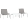 Image de vidaXL - 3-delige - Loungeset - met - kussens - PP - wit