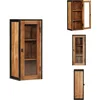 Image de vidaXL - Badkamerwandkast - 40x30x90 - cm - massief - acaciahout - en - ijzer
