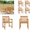 Image de vidaXL - Tuinstoelen - 4 - st - 56x55,5x90 - cm - massief - acaciahout