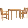 Image de vidaXL - 3-delige - Tuinset - massief - acaciahout