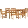 Image de vidaXL - 7-delige - Tuinset - massief - acaciahout