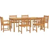Image de vidaXL - 7-delige - Tuinset - massief - acaciahout