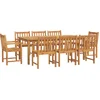 Image de vidaXL - 9-delige - Tuinset - massief - acaciahout