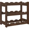 Image de vidaXL - Wijnrek - voor - 12 - flessen - massief - grenenhout - bruin