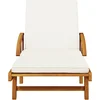 Image de vidaXL - Ligbed - met - kussen - en - tafel - massief - acaciahout