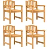 Image de vidaXL - Tuinstoelen - 4 - st - 58x59x88 - cm - massief - teakhout