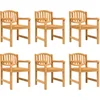 Image de vidaXL - Tuinstoelen - 6 - st - 58x59x88 - cm - massief - teakhout