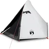 Image de vidaXL - Koepeltent - 2-persoons - waterdicht - verduisterend - stof - wit