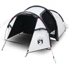 Image de vidaXL - Tunneltent - 2-persoons - waterdicht - verduisterend - stof - wit