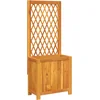 Image de vidaXL - Plantenbak - met - latwerk - 55x29,5x132 - cm - massief - acaciahout