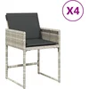 Image de vidaXL - Tuinstoelen - 4 - st - met - kussens - poly - rattan - lichtgrijs