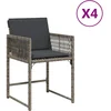 Image de vidaXL - Tuinstoelen - 4 - st - met - kussens - poly - rattan - grijs