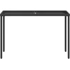Image de vidaXL - Tuintafel - met - glazen - blad - 115x54x74 - cm - poly - rattan - zwart