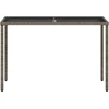 Image de vidaXL - Tuintafel - met - glazen - blad - 115x54x74 - cm - poly - rattan - grijs