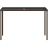 Image de vidaXL - Tuintafel - met - glazen - blad - 115x54x74 - cm - poly - rattan - bruin