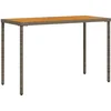 Image de vidaXL - Tuintafel - met - acaciahouten - blad - 115x54x74 - cm - poly - rattan - grijs
