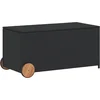 Image de vidaXL - Tuinbox - met - wielen - 190 - L - poly - rattan - zwart