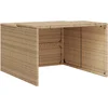 Image de vidaXL - Garage - voor - robotmaaier - 86x90x52/57 - cm - poly - rattan - beige