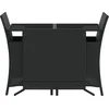 Image de vidaXL - 3-delige - Bistroset - met - kussens - poly - rattan - zwart