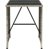 Image de vidaXL - 3-delige - Bistroset - met - kussens - poly - rattan - lichtgrijs