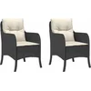 Image de vidaXL - Tuinstoelen - 2 - st - met - kussens - poly - rattan - zwart
