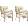 Image de vidaXL - Tuinstoelen - 2 - st - met - kussens - poly - rattan - beige