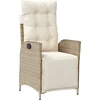 Image de vidaXL - Tuinstoel - verstelbaar - met - voetensteun - poly - rattan - beige
