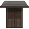Image de vidaXL - Tuintafel - met - glazen - blad - 190x80x74 - cm - poly - rattan - bruin