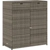 Image de vidaXL - Tuinkast - 105x55x113 - cm - poly - rattan - grijs