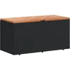 Image de vidaXL - Tuinbox - 110x50x54 - cm - poly - rattan - en - acaciahout - zwart