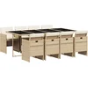 Image de vidaXL - 9-delige - Tuinset - met - kussens - poly - rattan - beige