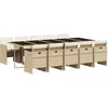 Image de vidaXL - 11-delige - Tuinset - met - kussens - poly - rattan - beige