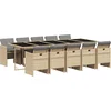 Image de vidaXL - 11-delige - Tuinset - met - kussens - poly - rattan - gemengd - beige