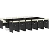 Image de vidaXL - 13-delige - Tuinset - met - kussens - poly - rattan - zwart