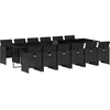 Image de vidaXL - 13-delige - Tuinset - met - kussens - poly - rattan - zwart
