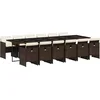 Image de vidaXL - 13-delige - Tuinset - met - kussens - poly - rattan - bruin