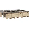 Image de vidaXL - 13-delige - Tuinset - met - kussens - poly - rattan - gemengd - beige
