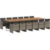Image de vidaXL - 13-delige - Tuinset - met - kussens - poly - rattan - grijs