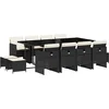 Image de vidaXL - 13-delige - Tuinset - met - kussens - poly - rattan - zwart