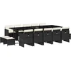 Image de vidaXL - 15-delige - Tuinset - met - kussens - poly - rattan - zwart