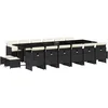Image de vidaXL - 17-delige - Tuinset - met - kussens - poly - rattan - zwart