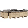 Image de vidaXL - 13-delige - Tuinset - met - kussens - poly - rattan - gemengd - beige