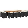 Image de vidaXL - 15-delige - Tuinset - met - kussens - poly - rattan - zwart